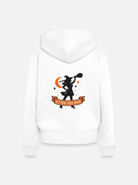Mondnacht Hexendämmerung - Frauen Premium Bio Zip Hoodie - Weiß