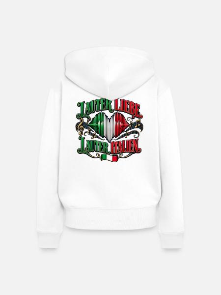 Lauter Liebe lauter Italien - Frauen Premium Bio Zip Hoodie - Weiß