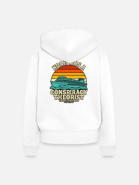 Noah-Verschwörungstheoretiker - Frauen Premium Bio Zip Hoodie - Weiß