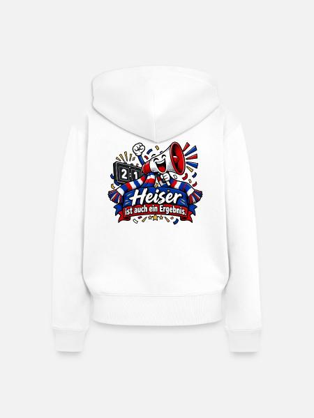 Heiser ist auch ein Ergebnis - Frauen Premium Bio Zip Hoodie - Weiß