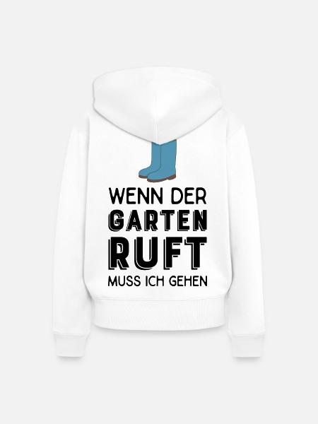 Gartenarbeit - Frauen Premium Bio Zip Hoodie - Weiß