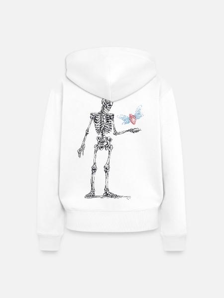 DIE REISE - Frauen Premium Bio Zip Hoodie - Weiß