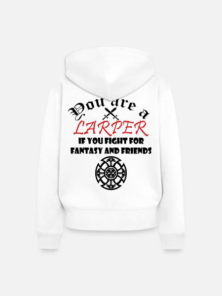 LARP Rollenspiel Cosplay Geschenk - Frauen Premium Bio Zip Hoodie - Weiß