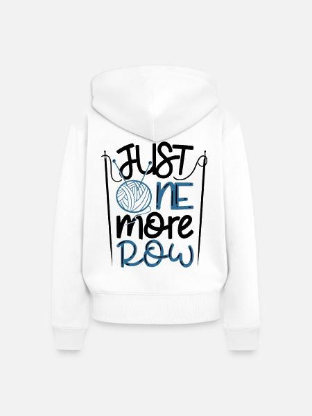 Häkeln Stricken Handarbeit Geschenk - Frauen Premium Bio Zip Hoodie - Weiß
