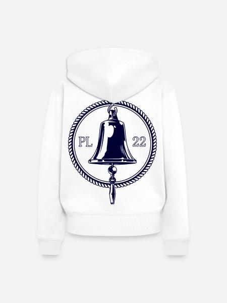 PL 22 Bell Marine - Frauen Premium Bio Zip Hoodie - Weiß