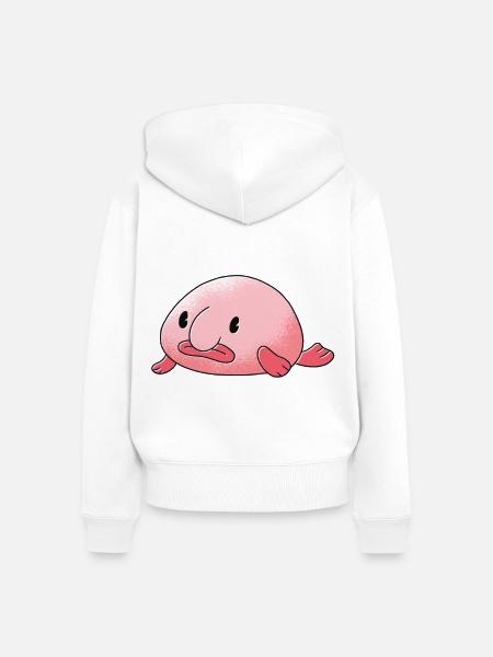 Blopfisch Sarkasmus Lustiger Spruch - Frauen Premium Bio Zip Hoodie - Weiß