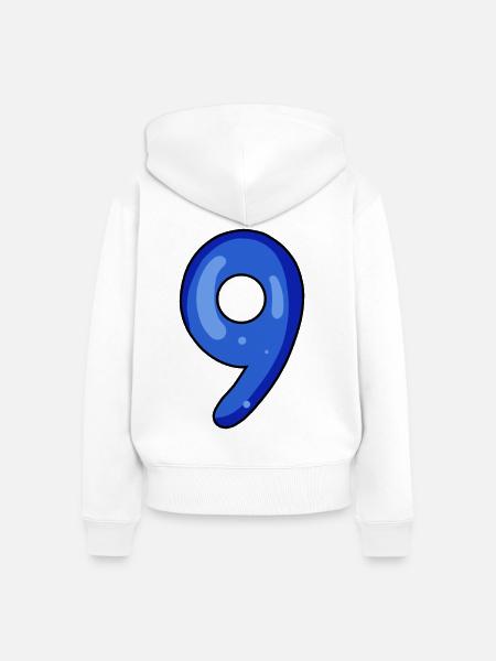 9 - Frauen Premium Bio Zip Hoodie - Weiß
