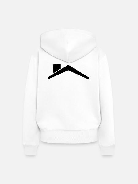 Haus Dach - Frauen Premium Bio Zip Hoodie - Weiß