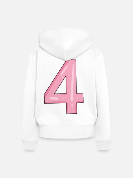 4 - Frauen Premium Bio Zip Hoodie - Weiß