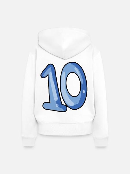 10 - Frauen Premium Bio Zip Hoodie - Weiß