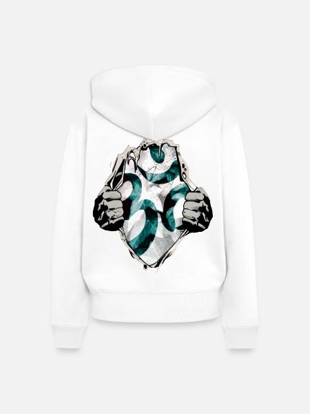Om unterm Shirt - Frauen Premium Bio Zip Hoodie - Weiß