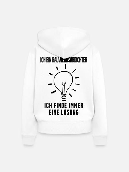 Bauwerksabdichter Beruf Ausbildung - Frauen Premium Bio Zip Hoodie - Weiß