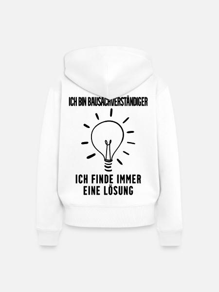 Bausachverständiger Beruf Ausbildung - Frauen Premium Bio Zip Hoodie - Weiß