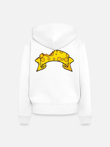 Banner aus Käse - Frauen Premium Bio Zip Hoodie - Weiß