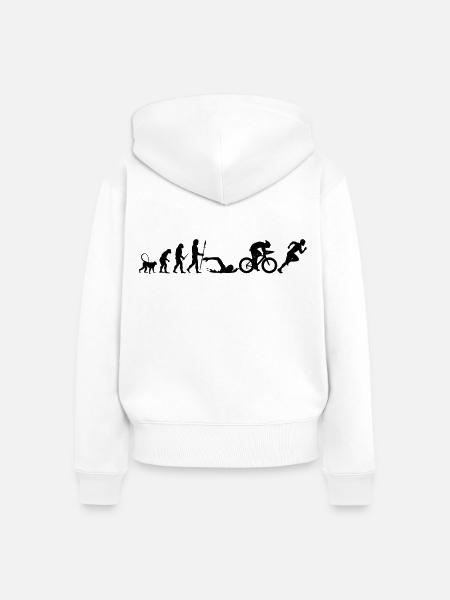 Triathlon Entwicklung - Frauen Premium Bio Zip Hoodie - Weiß