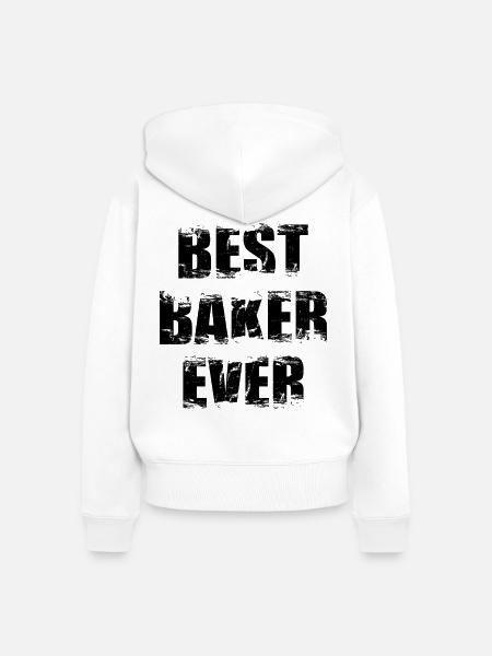 Bäcker - Frauen Premium Bio Zip Hoodie - Weiß