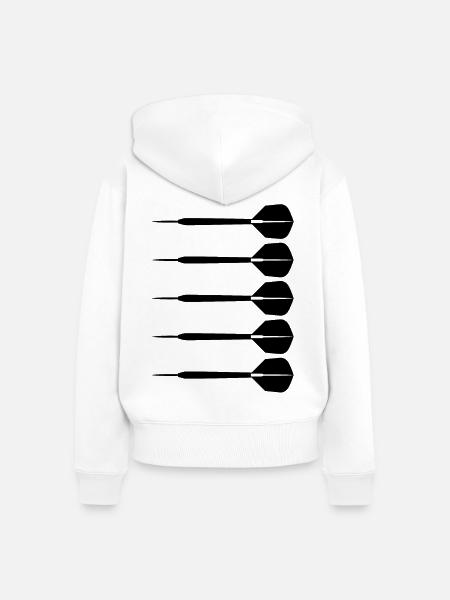 Dart Zeichnung - Frauen Premium Bio Zip Hoodie - Weiß