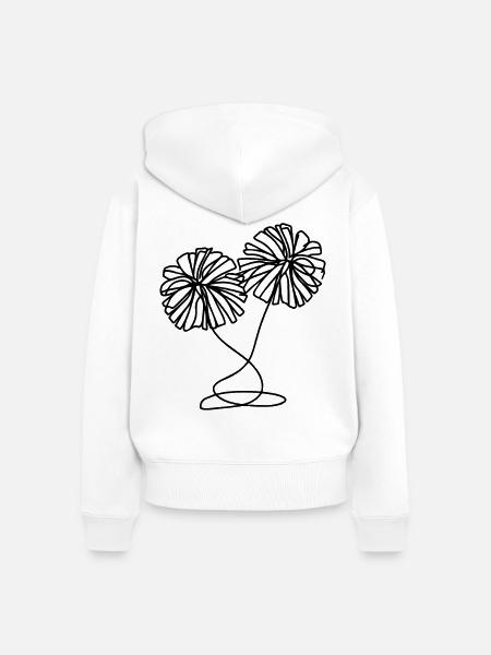 Cheerleader Pompons - Frauen Premium Bio Zip Hoodie - Weiß
