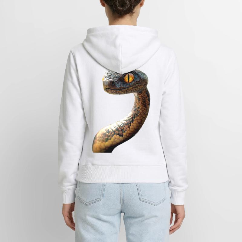 Serpent Python Cobra Mamba Serpent à sonnettes Serpent Sweat à capuche zippé Premium bio Femme