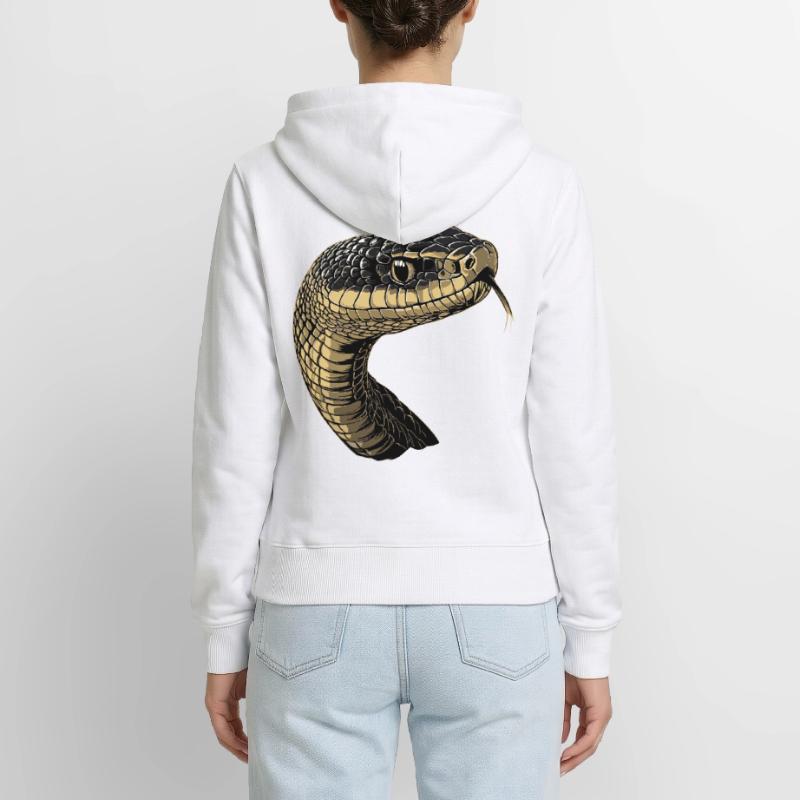 Serpent Python Cobra Mamba Serpent à sonnettes Serpent Sweat à capuche zippé Premium bio Femme