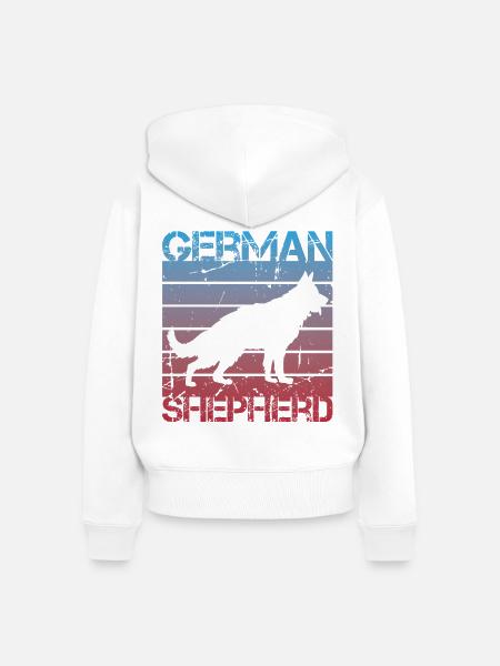 Schäferhund - Frauen Premium Bio Zip Hoodie - Weiß