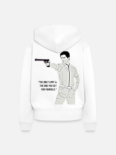 Klassische Inspirationsillustration - Frauen Premium Bio Zip Hoodie - Weiß