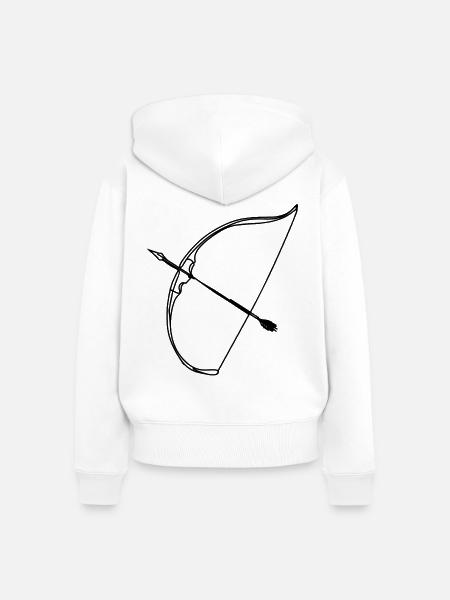 Bogensport - Frauen Premium Bio Zip Hoodie - Weiß