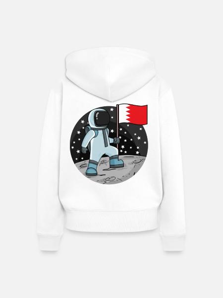 Astronaut Fahne Bahrain - Frauen Premium Bio Zip Hoodie - Weiß