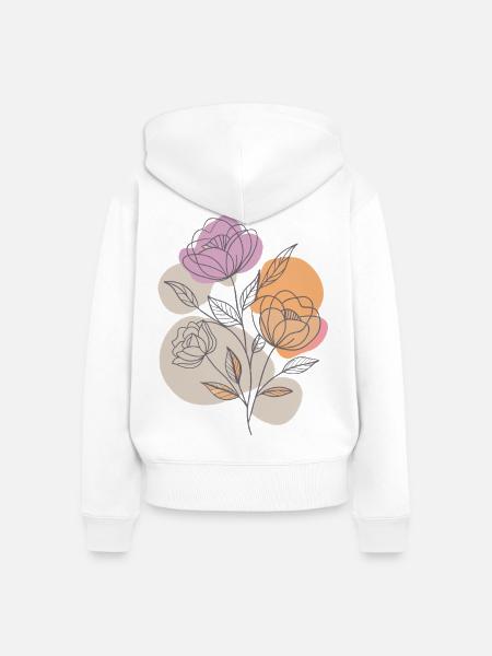 Blumen - Frühling - Sommer - Spruch - Frauen Premium Bio Zip Hoodie - Weiß