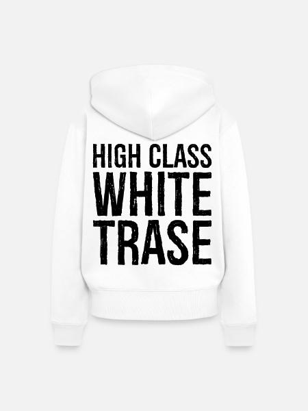 High class white trase - Frauen Premium Bio Zip Hoodie - Weiß