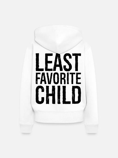 least favorite child - Frauen Premium Bio Zip Hoodie - Weiß