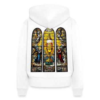Beer Churches Window Men's Day Ascension Day - Women's Premium Organic Zip Hoodie - white - Back - AI Model Female 172 light (172cm)