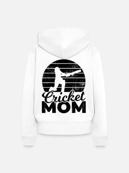 Kricket Mutter - Frauen Premium Bio Zip Hoodie - Weiß