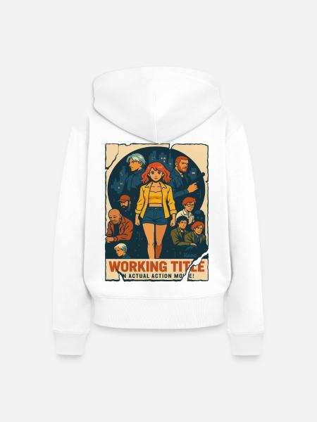 Düsteres Crime-Drama mit starker Heldin - Frauen Premium Bio Zip Hoodie - Weiß