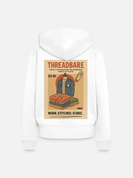 Gebraucht Genäht Ikonisch - Frauen Premium Bio Zip Hoodie - Weiß