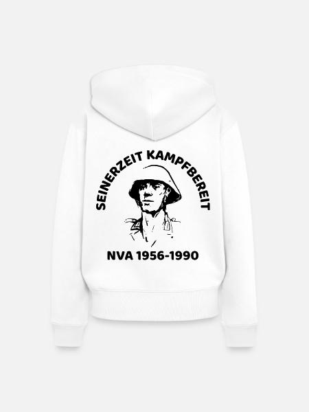 Volksarmee Veteranen Design - Frauen Premium Bio Zip Hoodie - Weiß