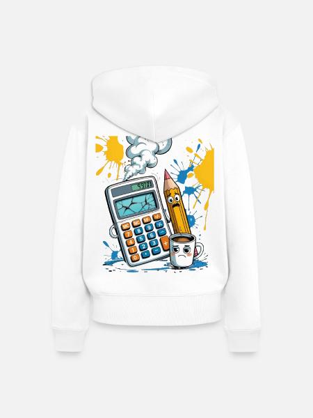 Kreidezeit Chaos Mathematik - Frauen Premium Bio Zip Hoodie - Weiß
