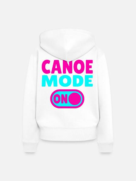 Canoe Mode ON - Frauen Premium Bio Zip Hoodie - Weiß