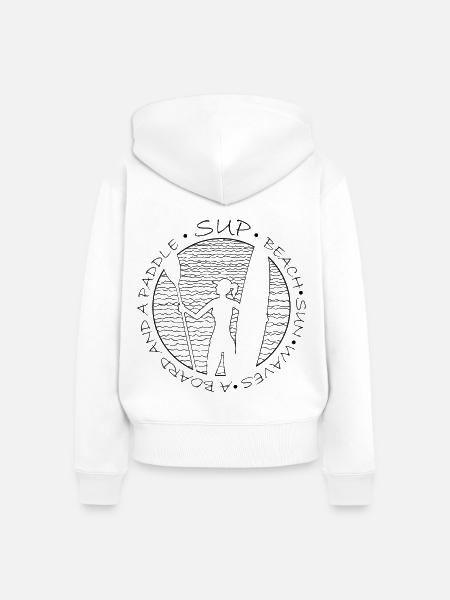 SUP - Frauen Premium Bio Zip Hoodie - Weiß
