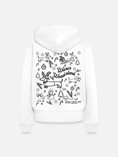 Wiener Wonderland Script - Frauen Premium Bio Zip Hoodie - Weiß