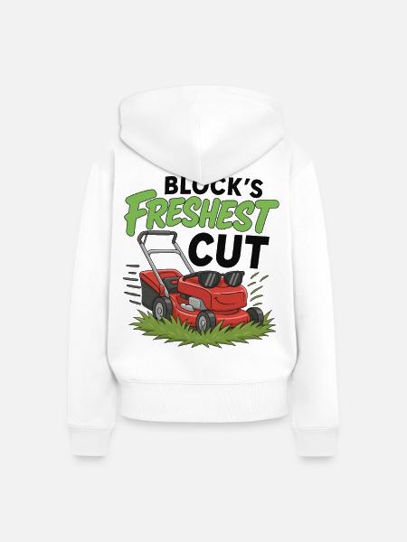 Blocks Freshest Cut - Frauen Premium Bio Zip Hoodie - Weiß