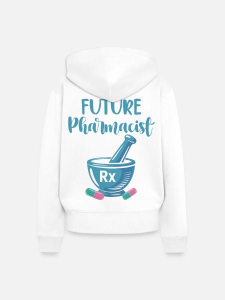 Zukunft Apotheker - Frauen Premium Bio Zip Hoodie - Weiß