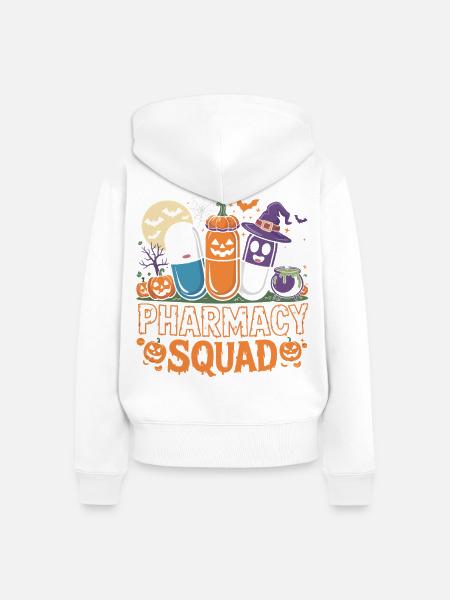Pharma Squad Halloween Kollektion - Frauen Premium Bio Zip Hoodie - Weiß