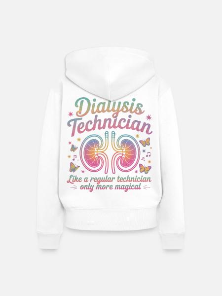 Dialyse-Techniker: Magischer Stolz - Frauen Premium Bio Zip Hoodie - Weiß