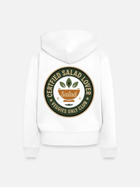 Salat Liebhaber - Frauen Premium Bio Zip Hoodie - Weiß