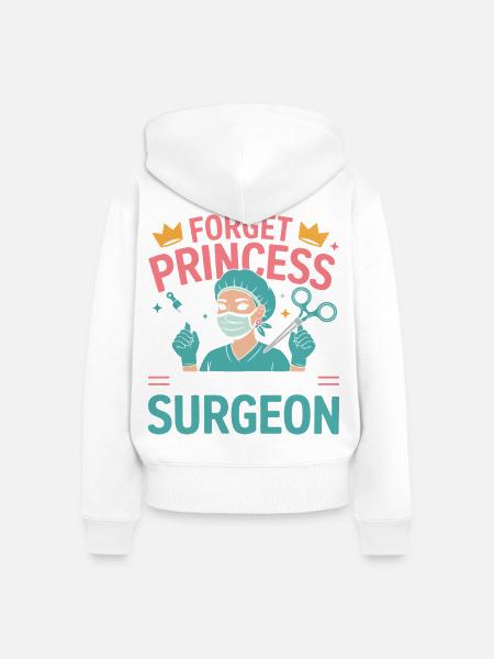 Ich will Chirurgin werden - Frauen Premium Bio Zip Hoodie - Weiß