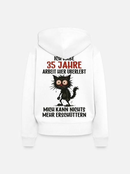 35 Jähriges Firmenjubiläum Dienstjubiläum Arbeit - Frauen Premium Bio Zip Hoodie - Weiß