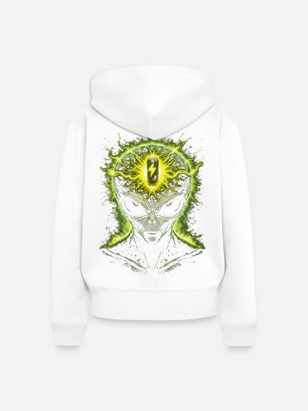 Energy Drink - Frauen Premium Bio Zip Hoodie - Weiß