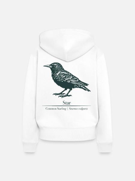 Star Silhouette | Ornithologie | Zeichnung - Frauen Premium Bio Zip Hoodie - Weiß