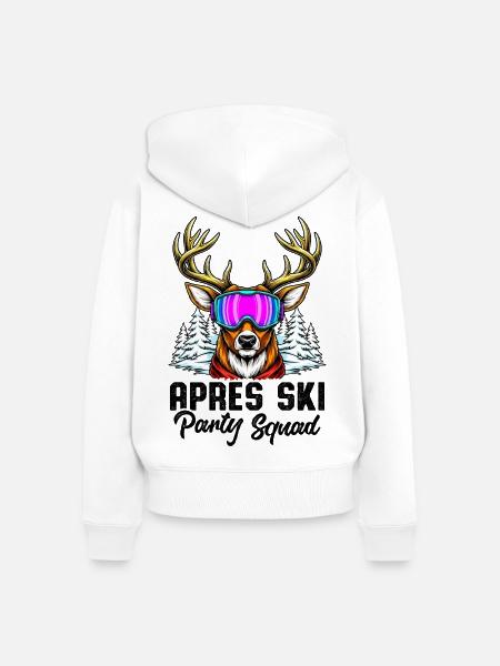 Apres Ski Party Squad - Frauen Premium Bio Zip Hoodie - Weiß